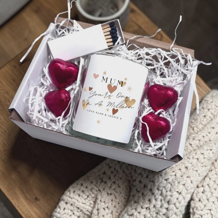 Personalised Mum You're One In A Million Candle Hamper