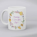Personalised Colourful Flowers Mug