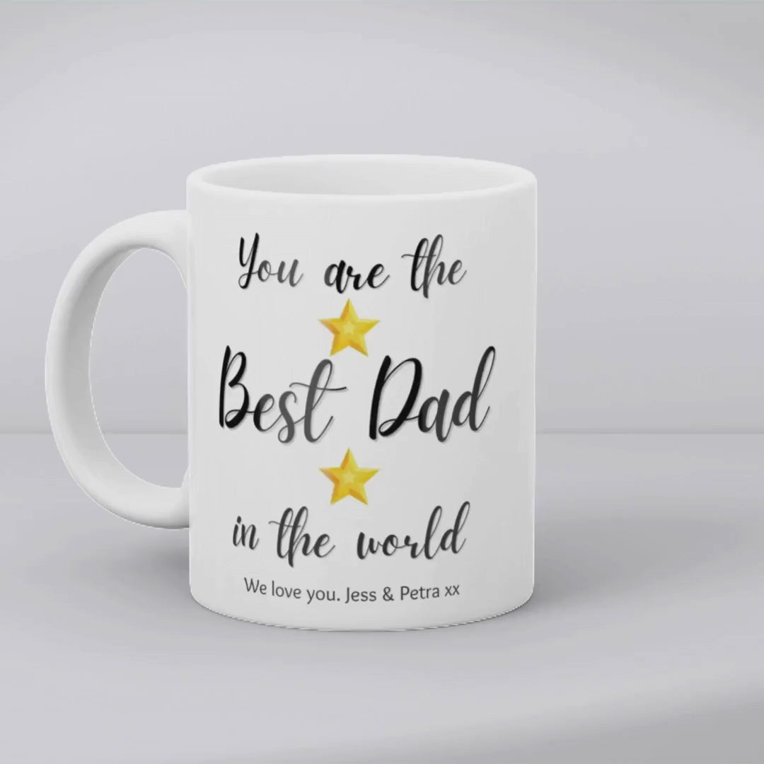 Personalised Best Dad Stars Mug | Birthday Father's Day Gift