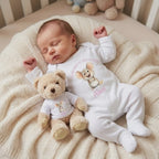 Personalised Pink Mouse Welcome to the World Baby Gift Box - Teddy & Vest