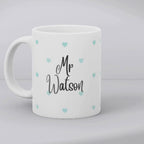 Mr & Mrs Mini Hearts Mugs Gift Set I Couples Wedding Gift