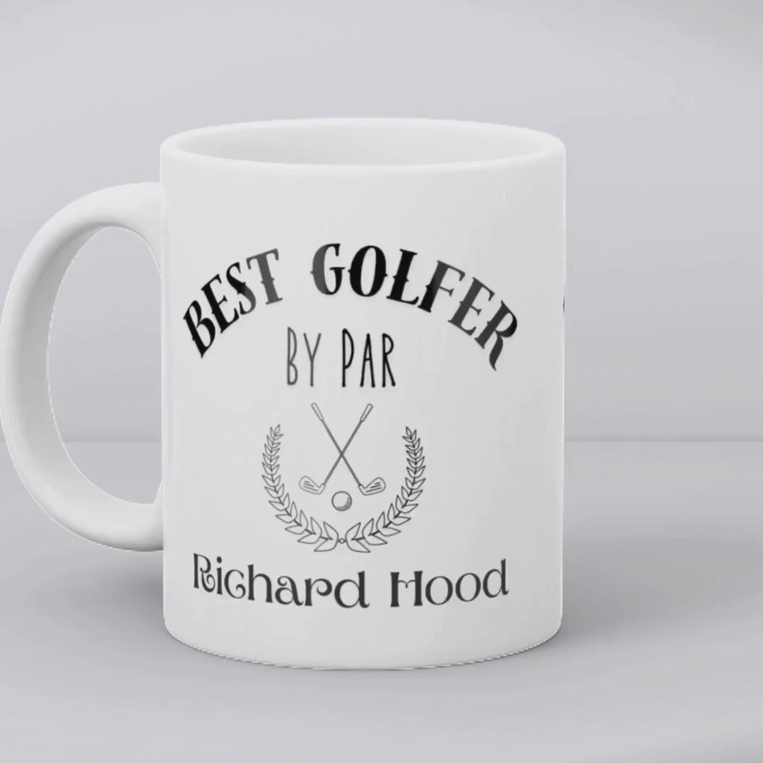 Personalised Best Golfer by Par Mug | Gift for Dad, Friend