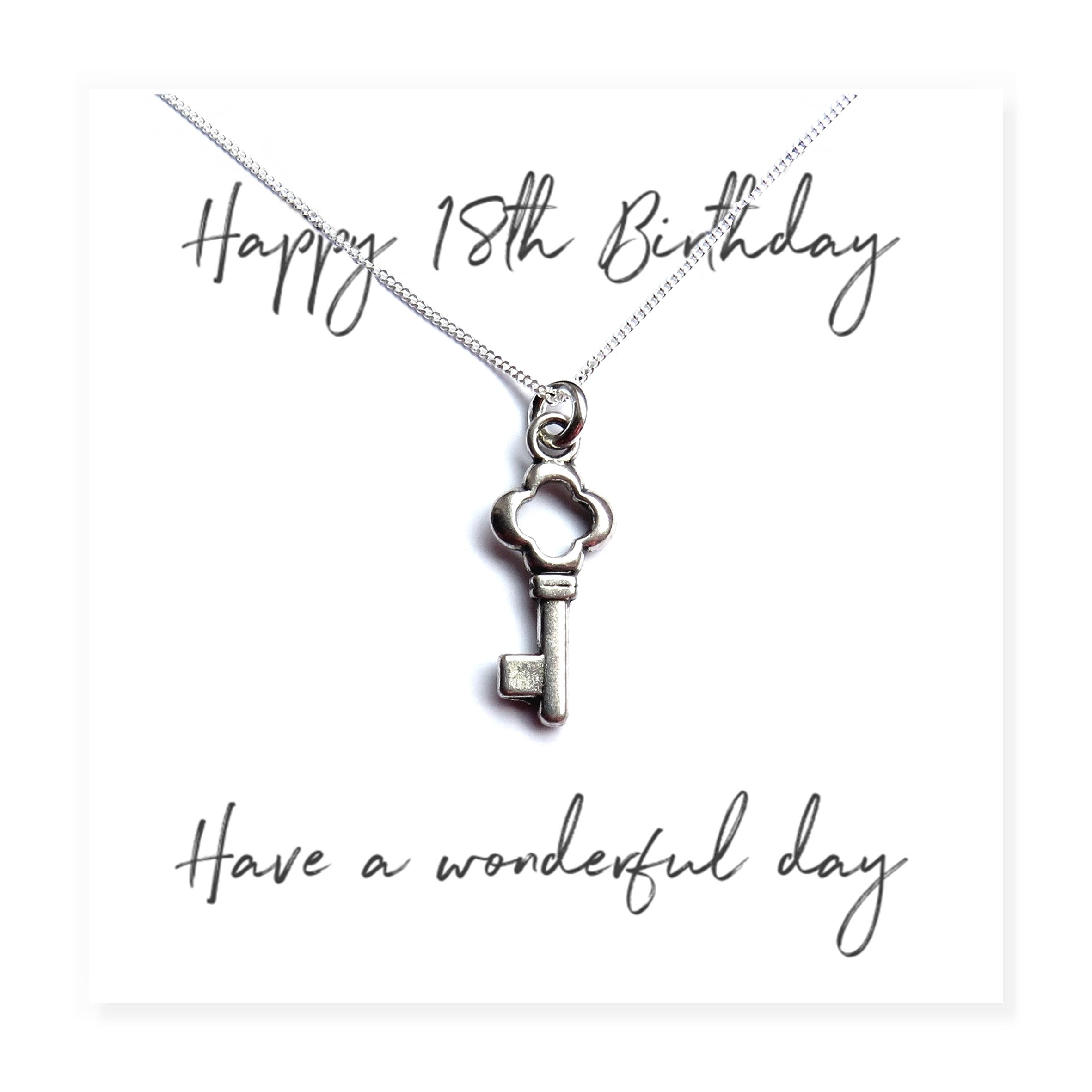 Happy 18th Birthday Necklace & Gift Card