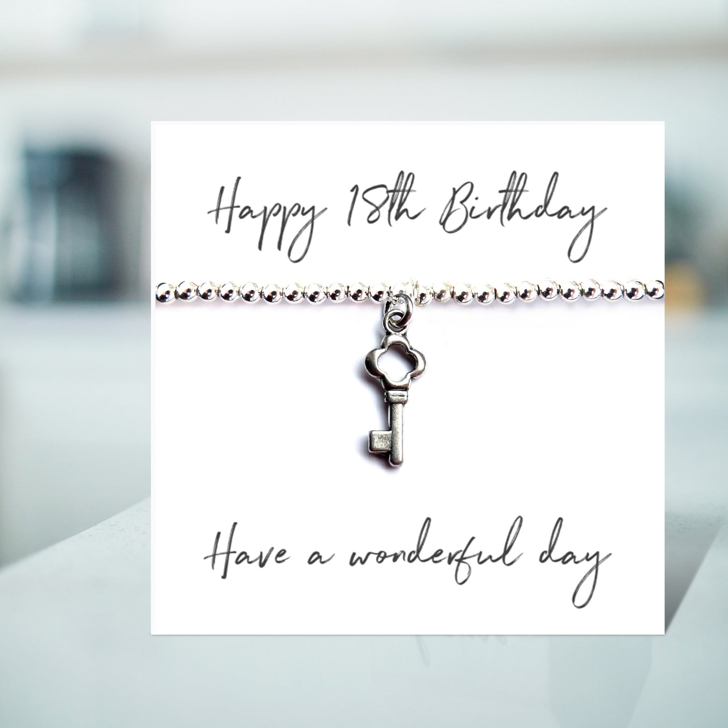 Happy 18th Birthday Bracelet & Message Card