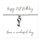 Happy 21st Birthday Bracelet & Gift Card