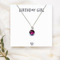 Birthstone Necklace & Birthday Girl Card