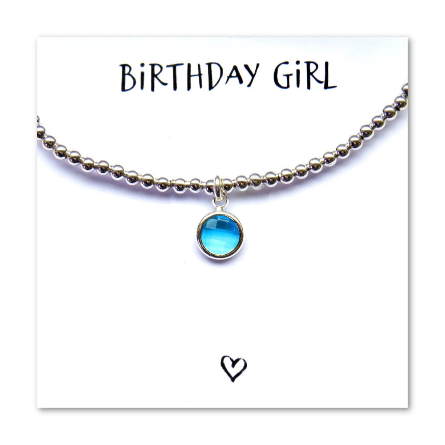 Birthday Girl Charm Bracelet & Card