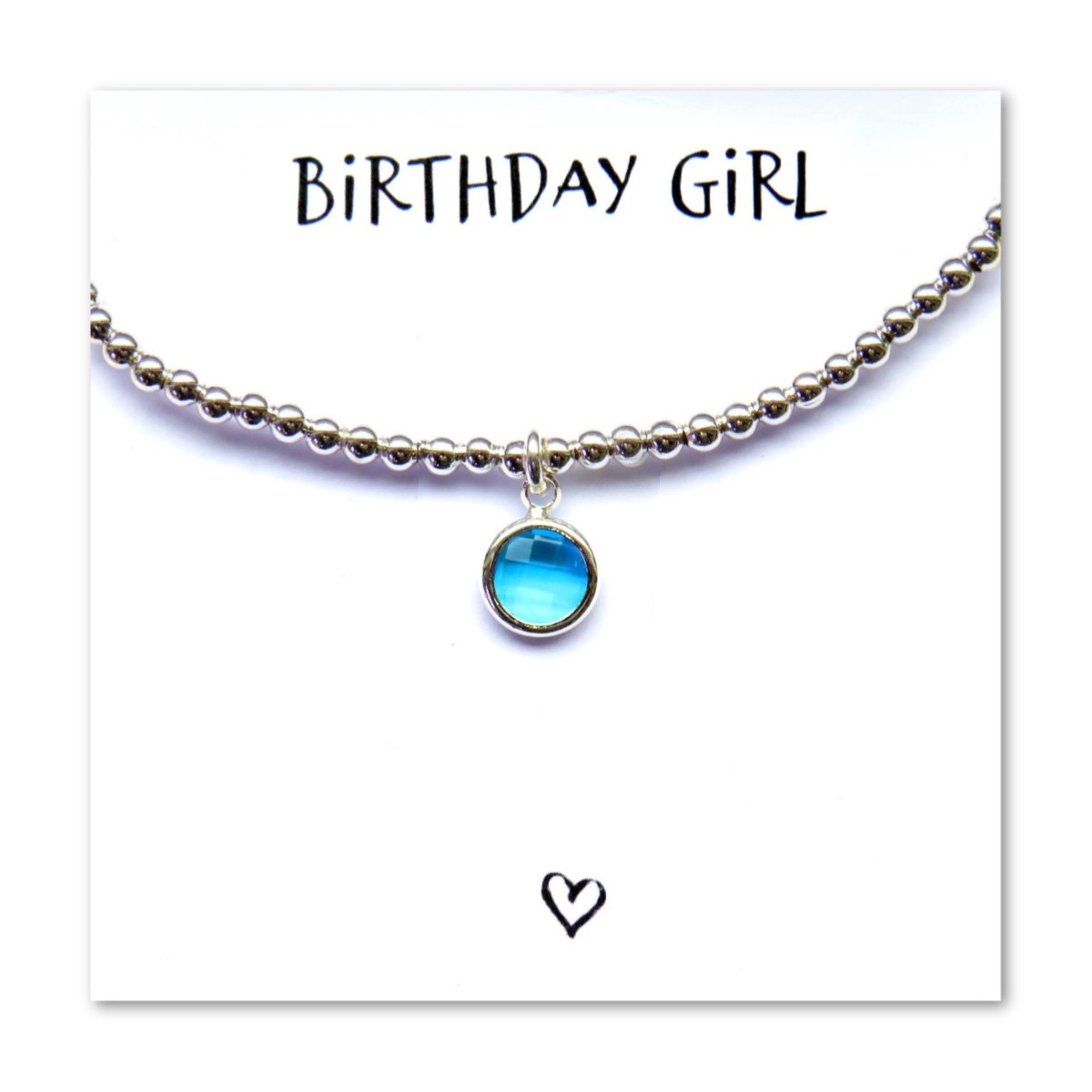 Birthday Girl Charm Bracelet & Gift Card