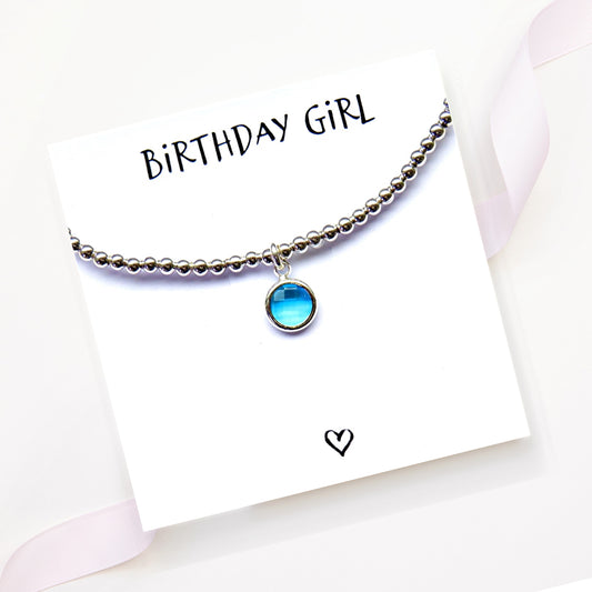 Birthday Girl Charm Bracelet & Gift Card