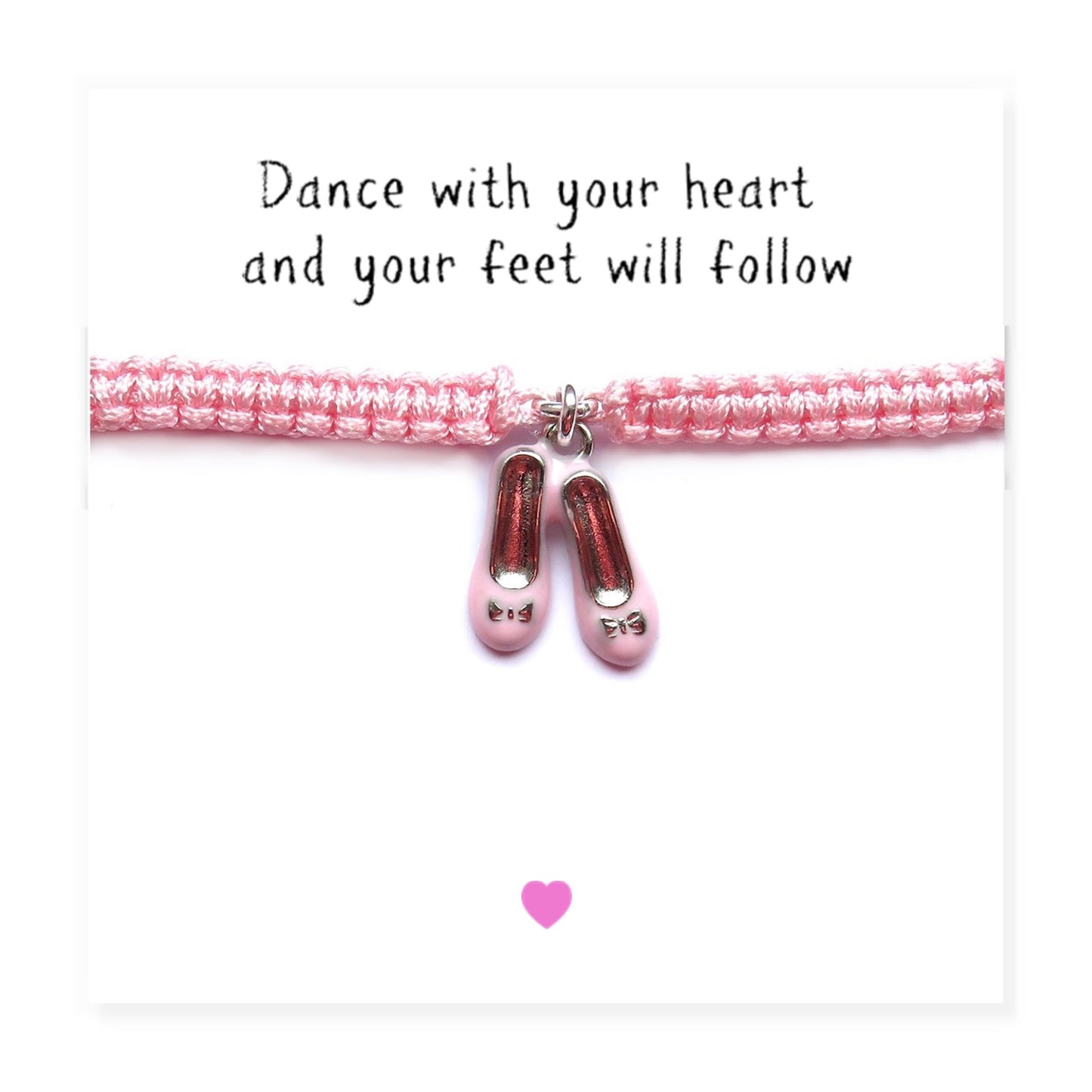 Ballet Shoes Friendship Bracelet & Message Card