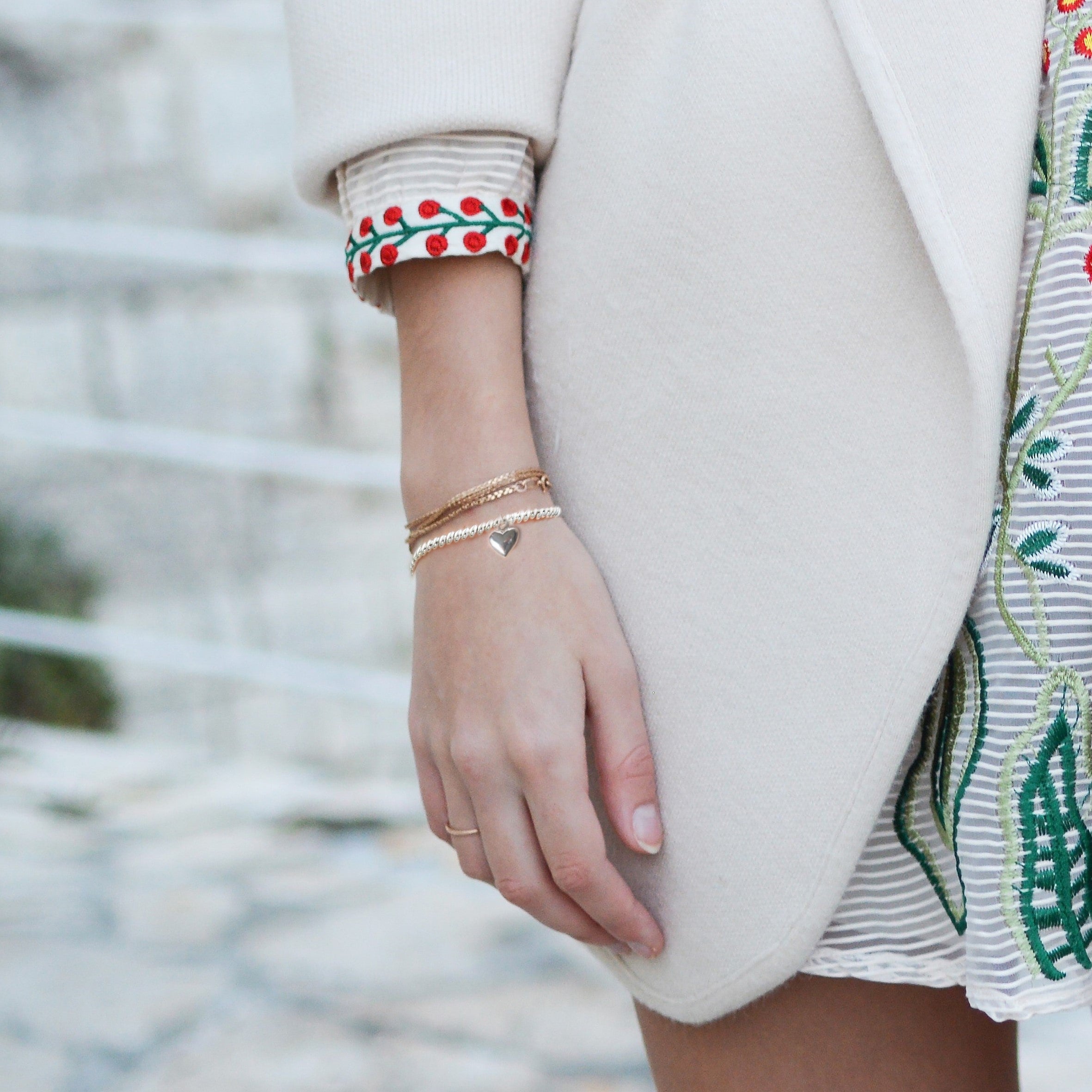 Best Friend Stretch Beaded Bracelet & Card