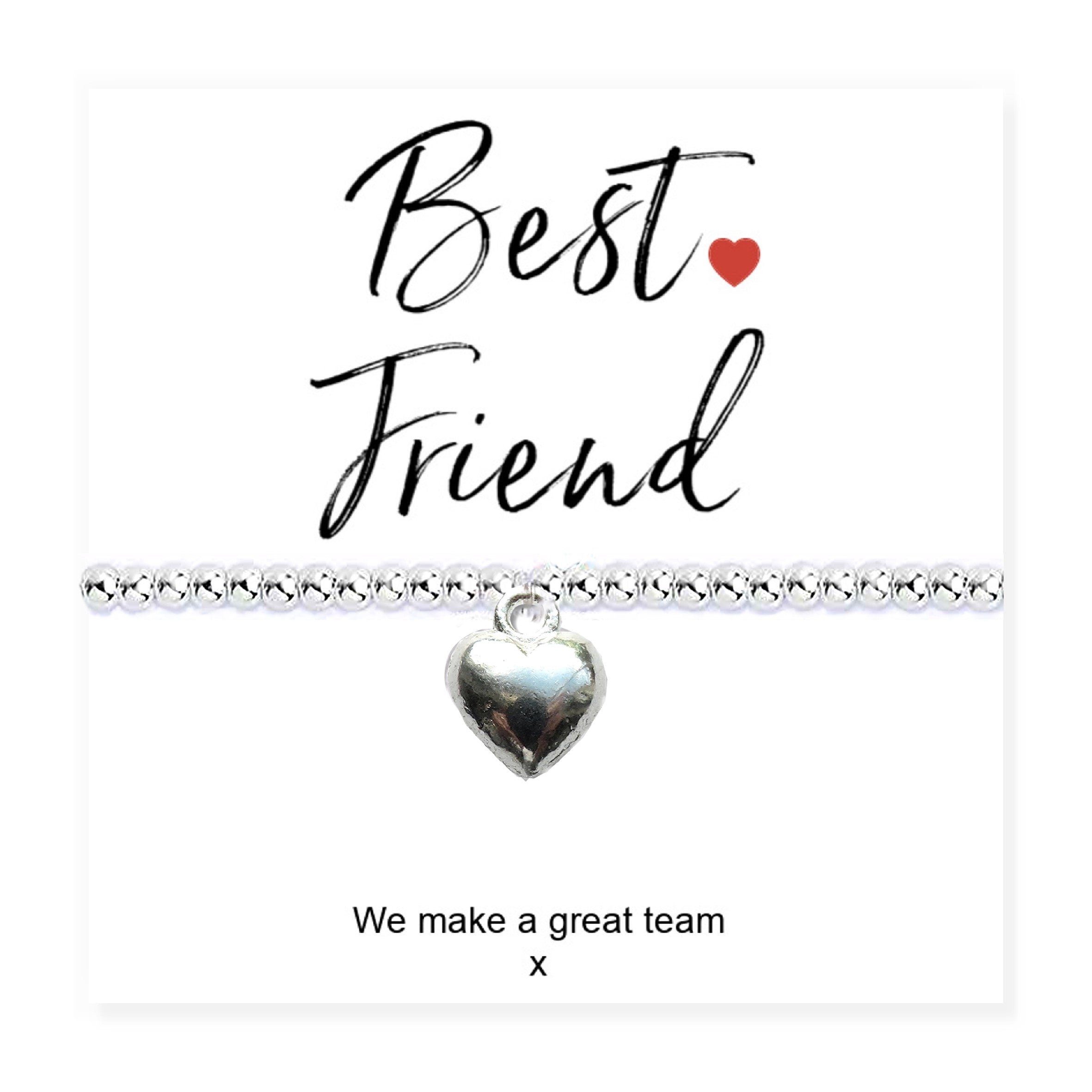 Best Friend Stretch Beaded Bracelet & Card