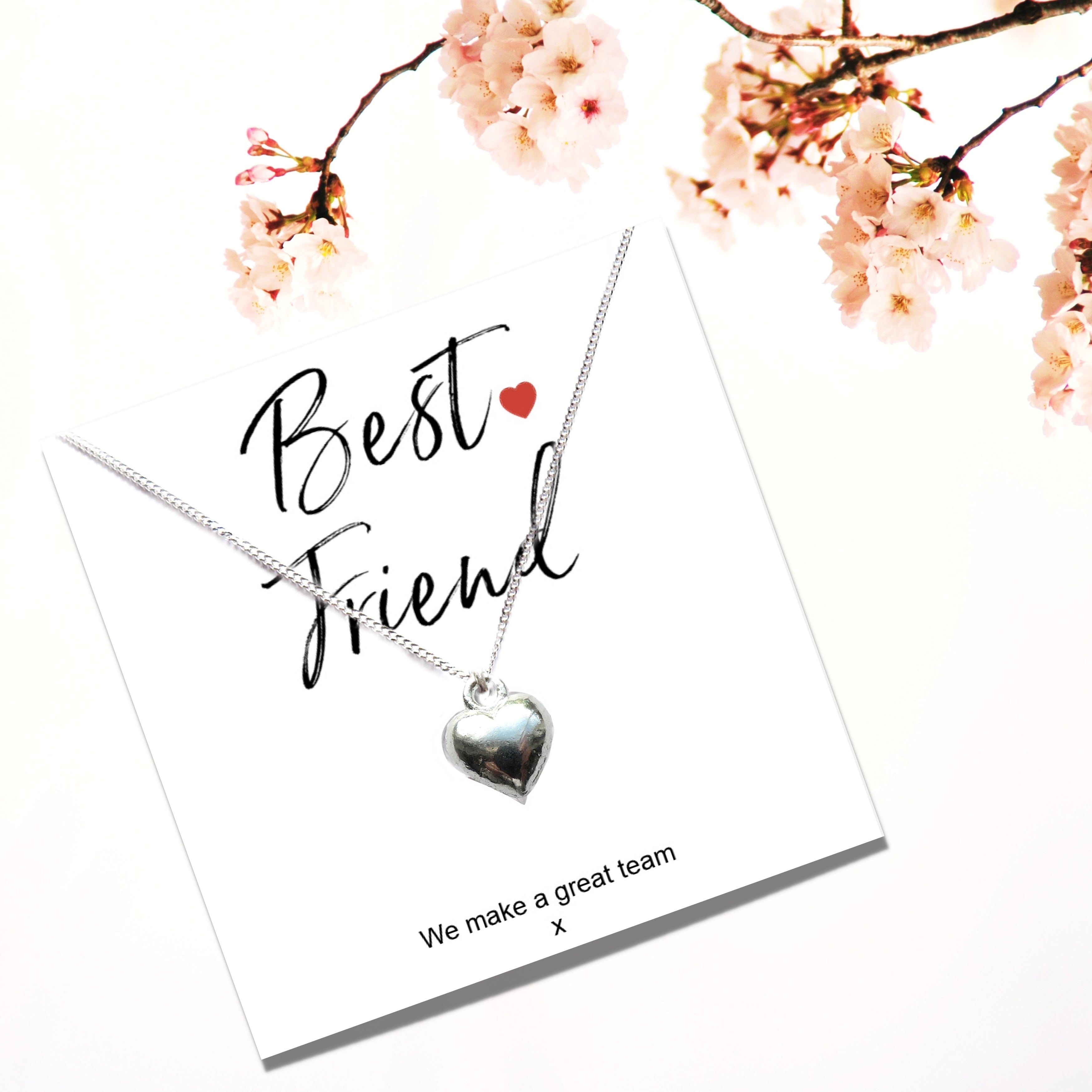 Best Friend Necklace & Card Gift