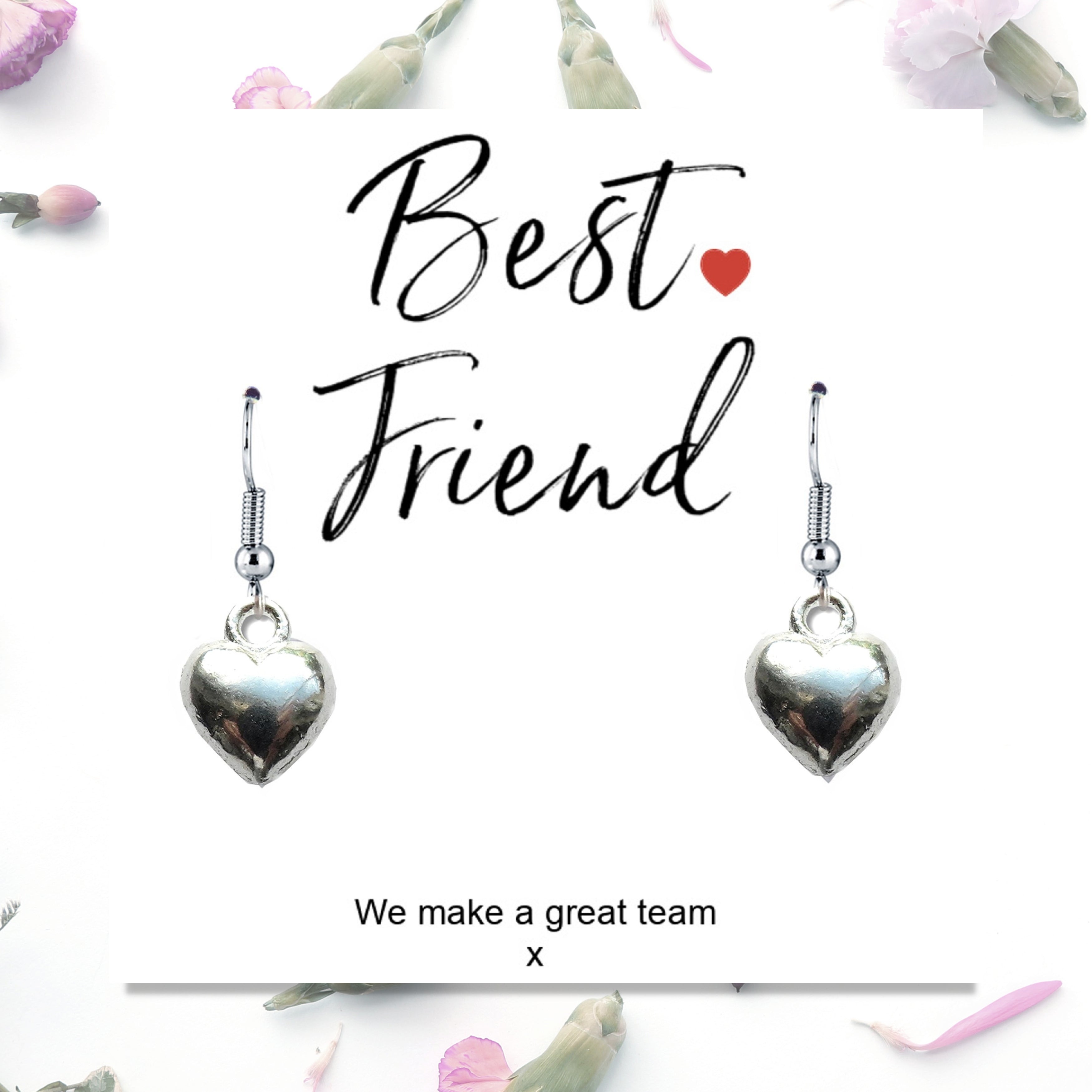 Best Friend Earrings & Card Gift