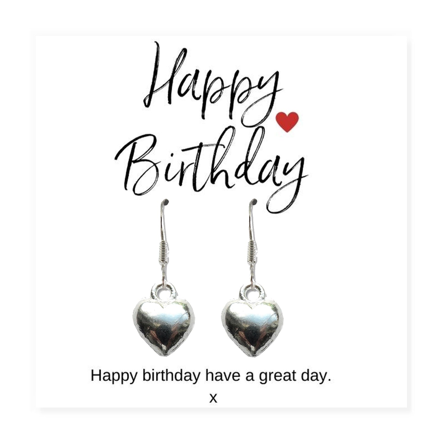 Happy Birthday Earrings and Gift Card