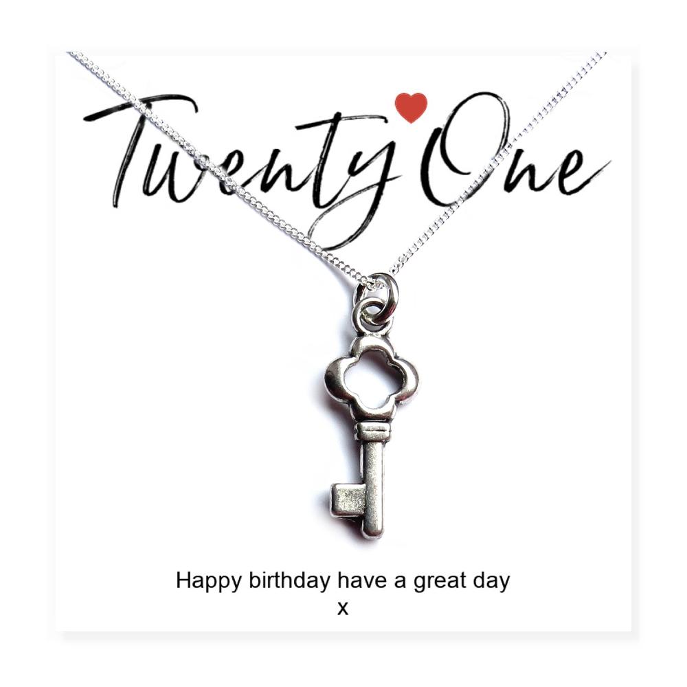 21st Birthday Necklace & Card | 21st Birthday Gift UK