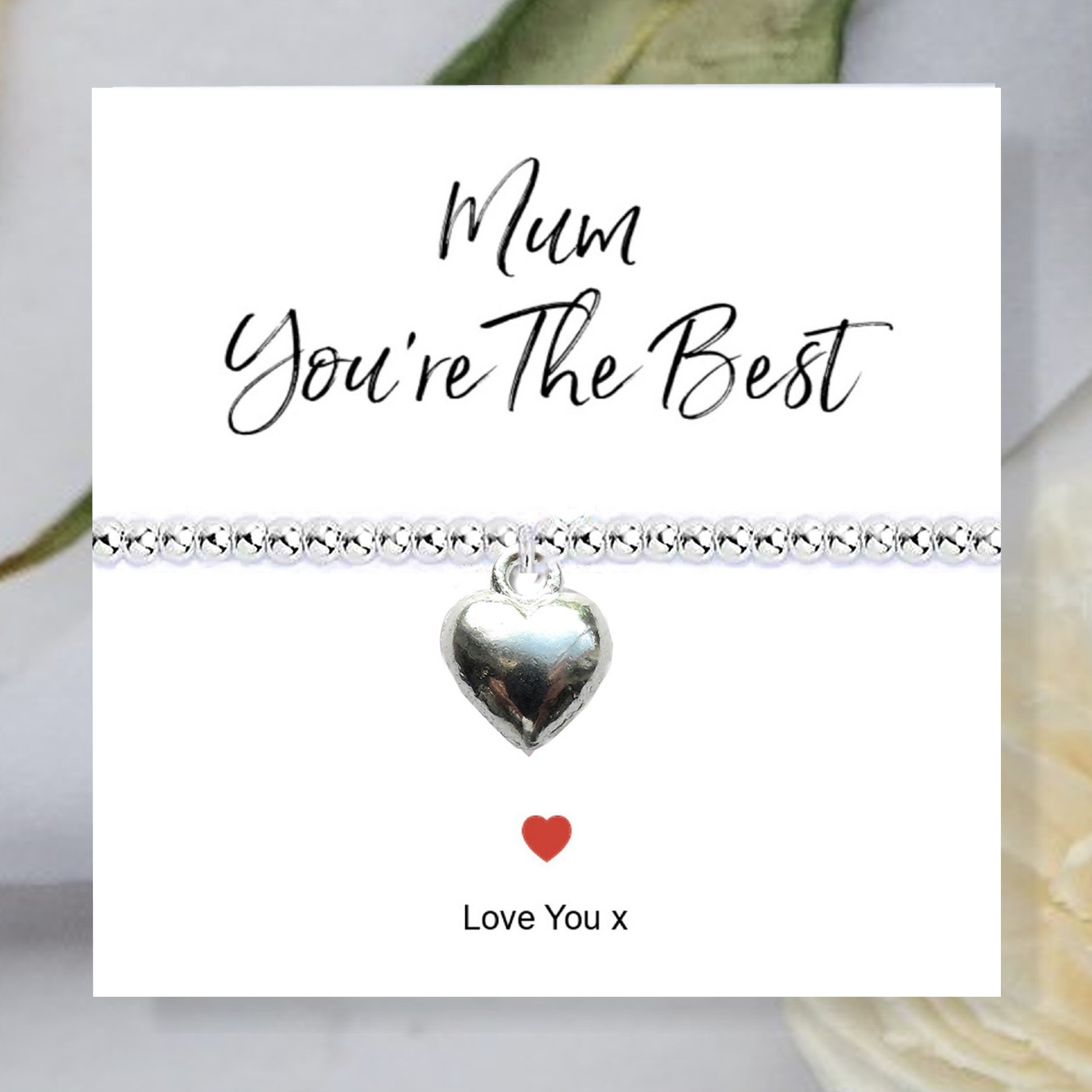 Mum You're The Best Stretch Beaded Bracelet & Gift Card