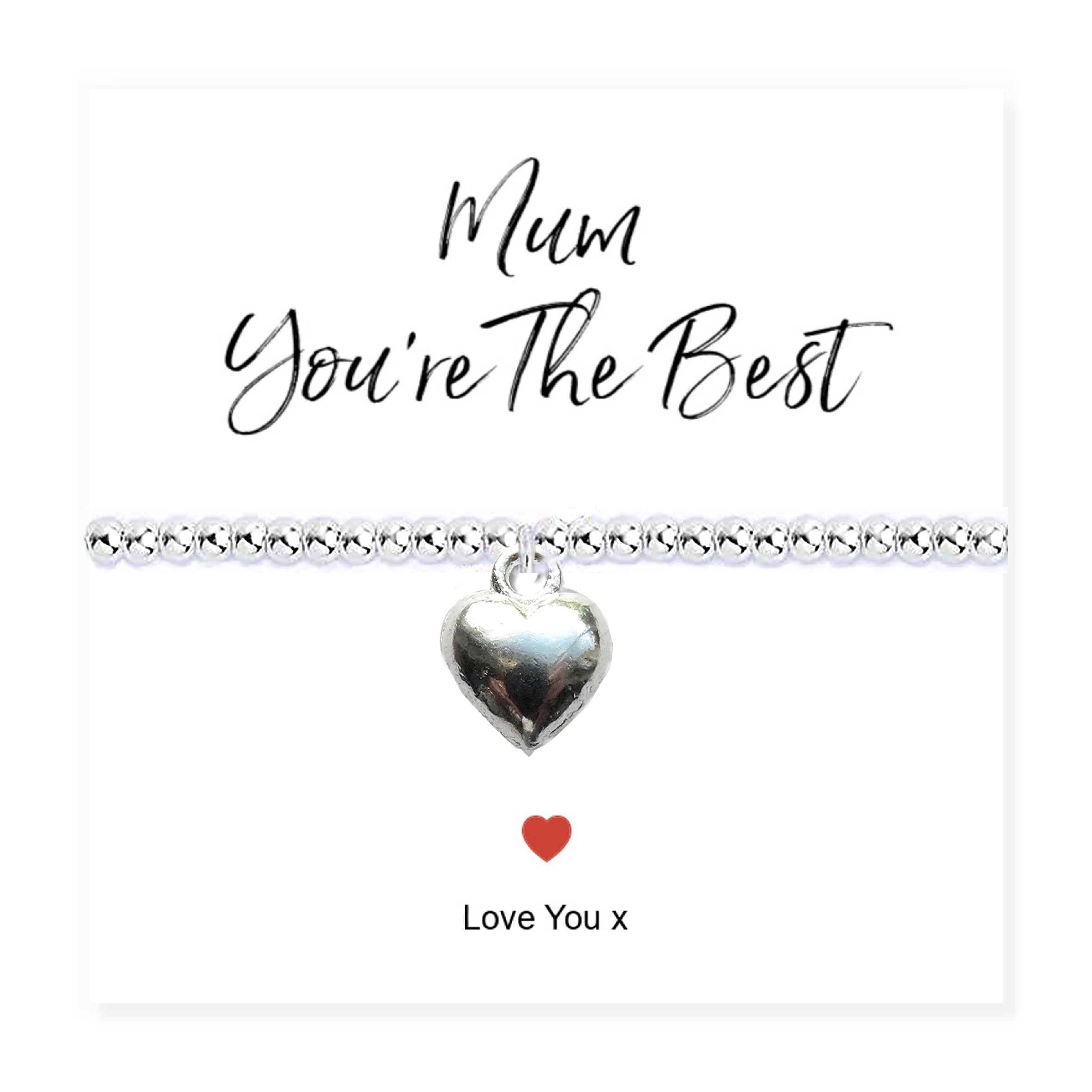 Mum You're The Best Stretch Beaded Bracelet & Gift Card