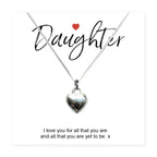 Daughter Heart Necklace & Gift Card