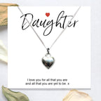 Daughter Heart Necklace & Gift Card
