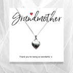 Grandmother Little Quote Gift Card with Heart Necklace