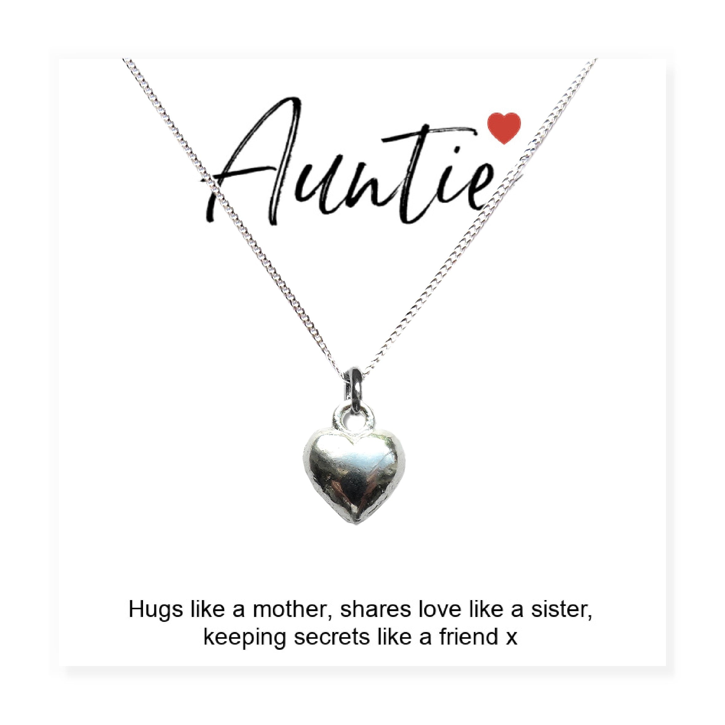 Auntie Heart Necklace & Gift Card