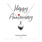Heart Necklace & Anniversary Gift Card