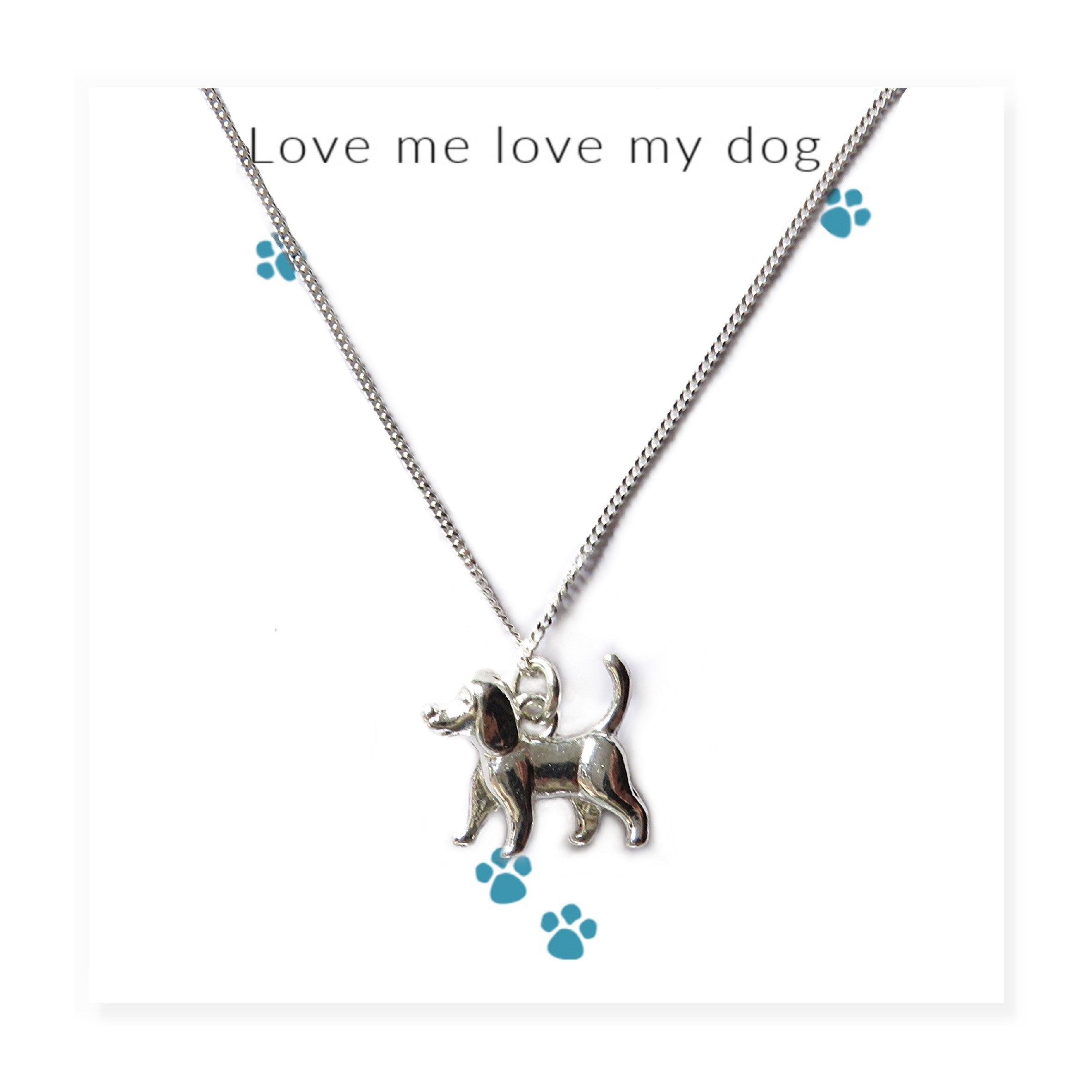Love Me Love My Dog Necklace & Gift Card