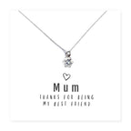 Mum Thanks For Being My Best Friend - Necklace & Gift Card