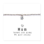 Mum Thanks For Being My Best Friend Beaded Bracelet