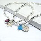 Personalised Beaded Birthstone Charm Bracelet