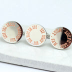 Personalised Border Round Cufflinks - Wedding