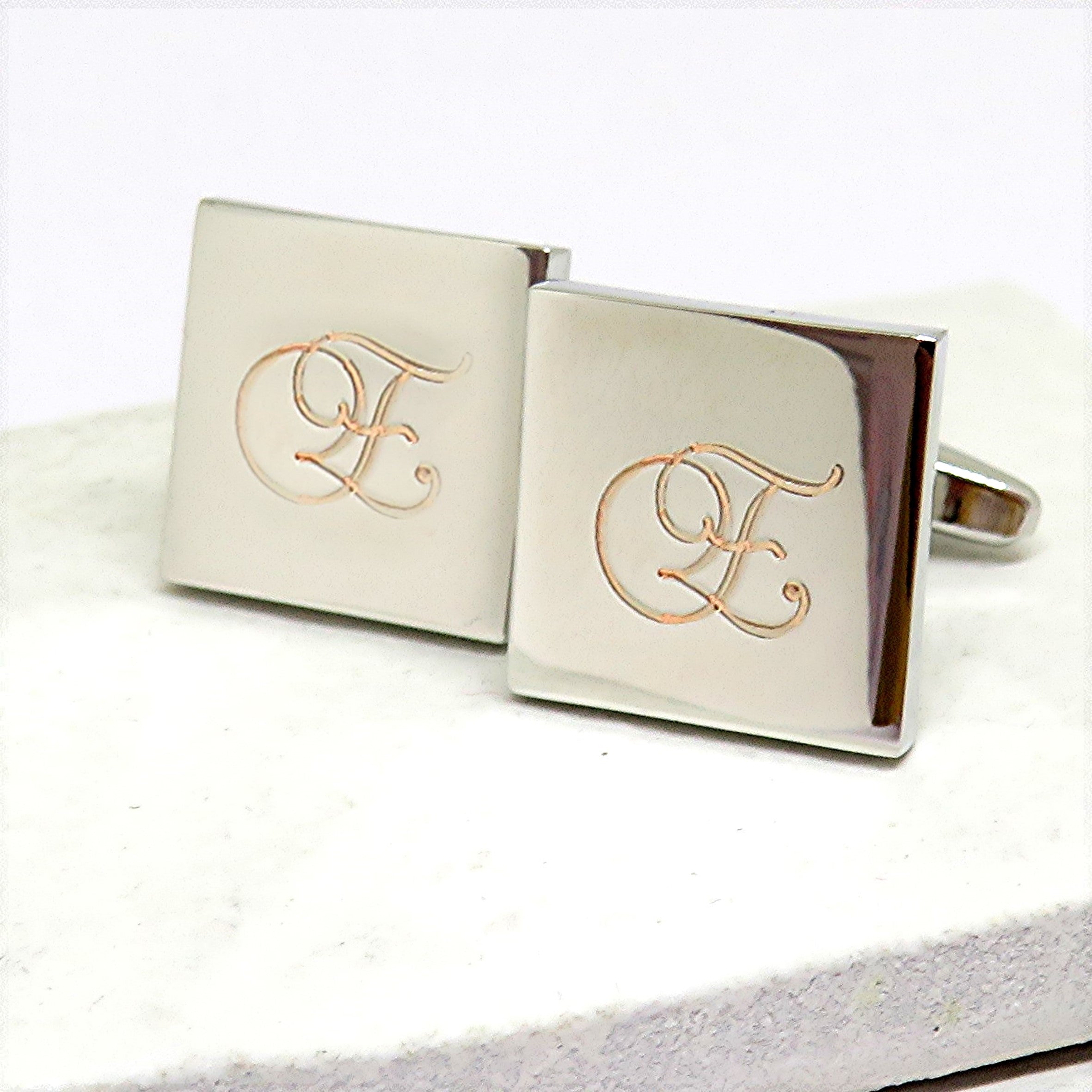 Personalised Balmoral Square Cufflinks - Initials
