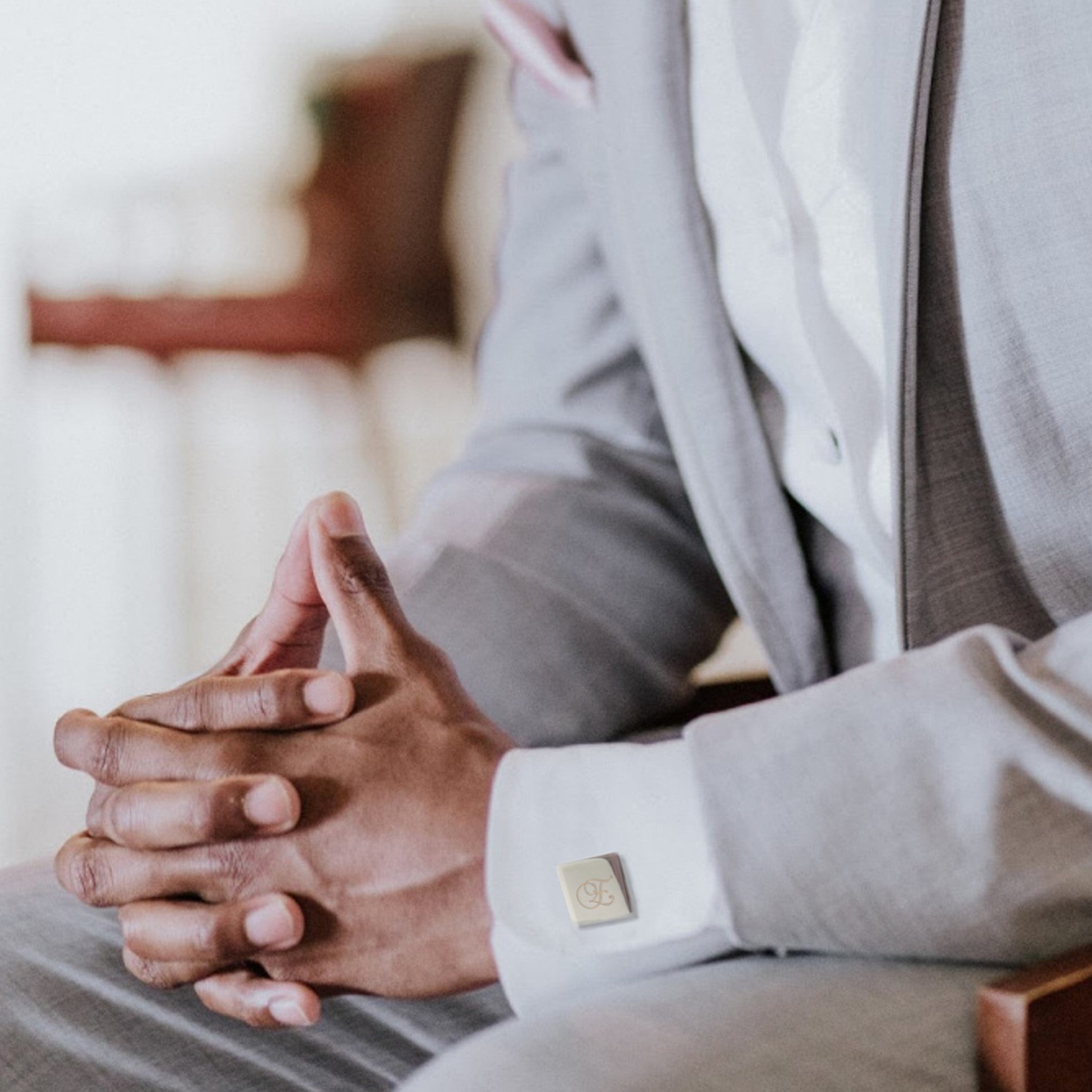 Personalised Balmoral Square Cufflinks - Initials