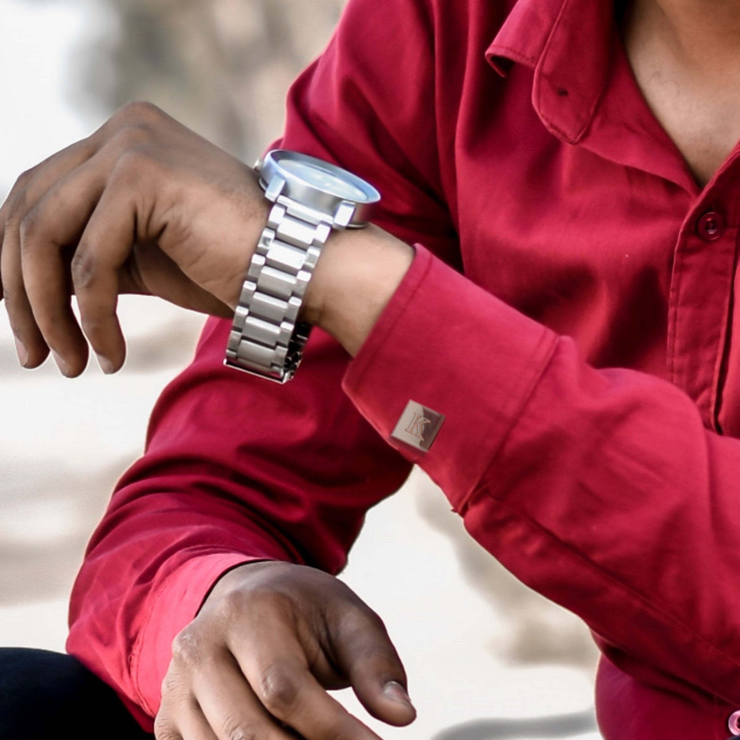 Personalised Algerian Square Cufflinks - Initials