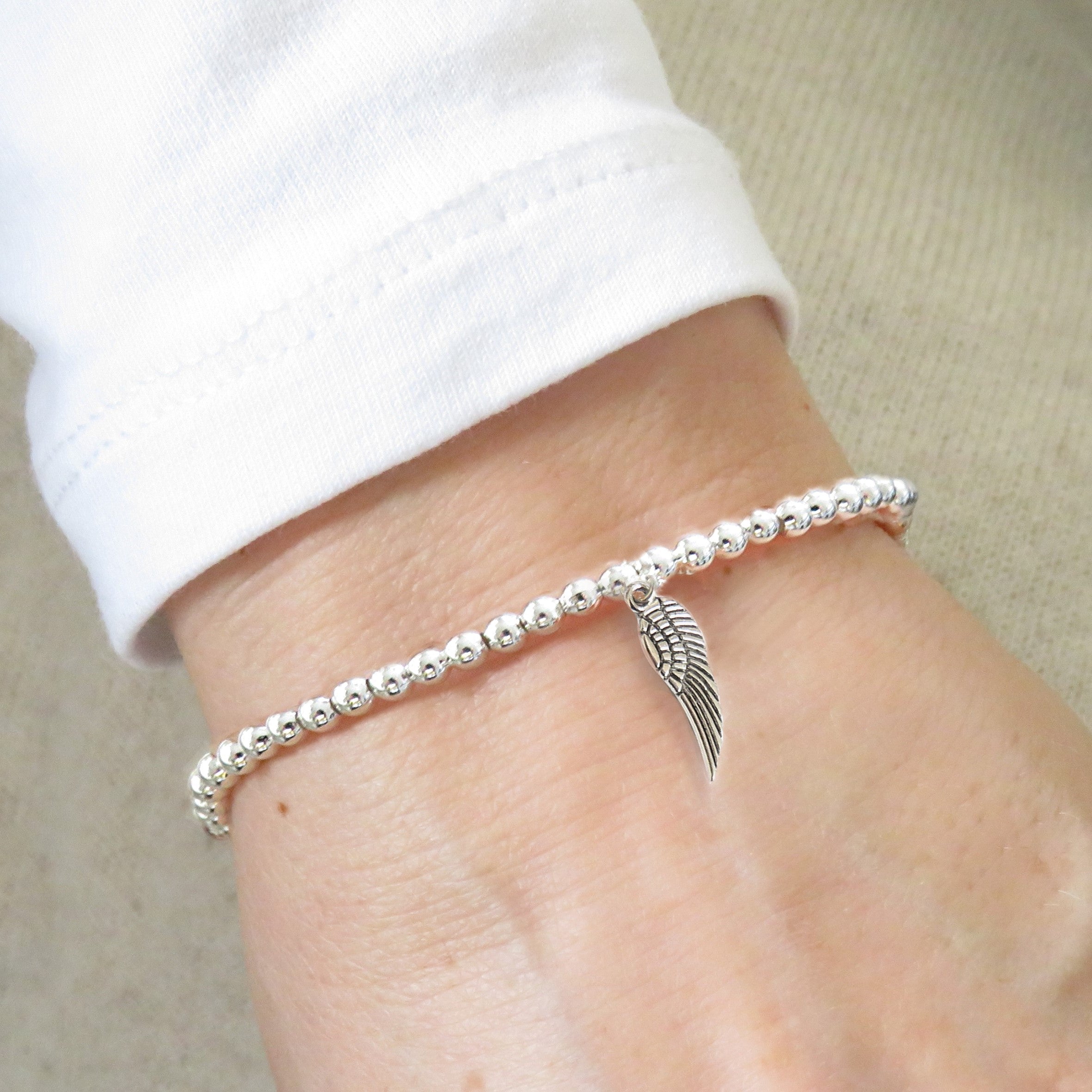 Angel Wing Bracelet on Rainbow Thank You & Gift Card