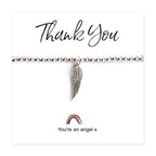 Angel Wing Bracelet on Rainbow Thank You & Gift Card