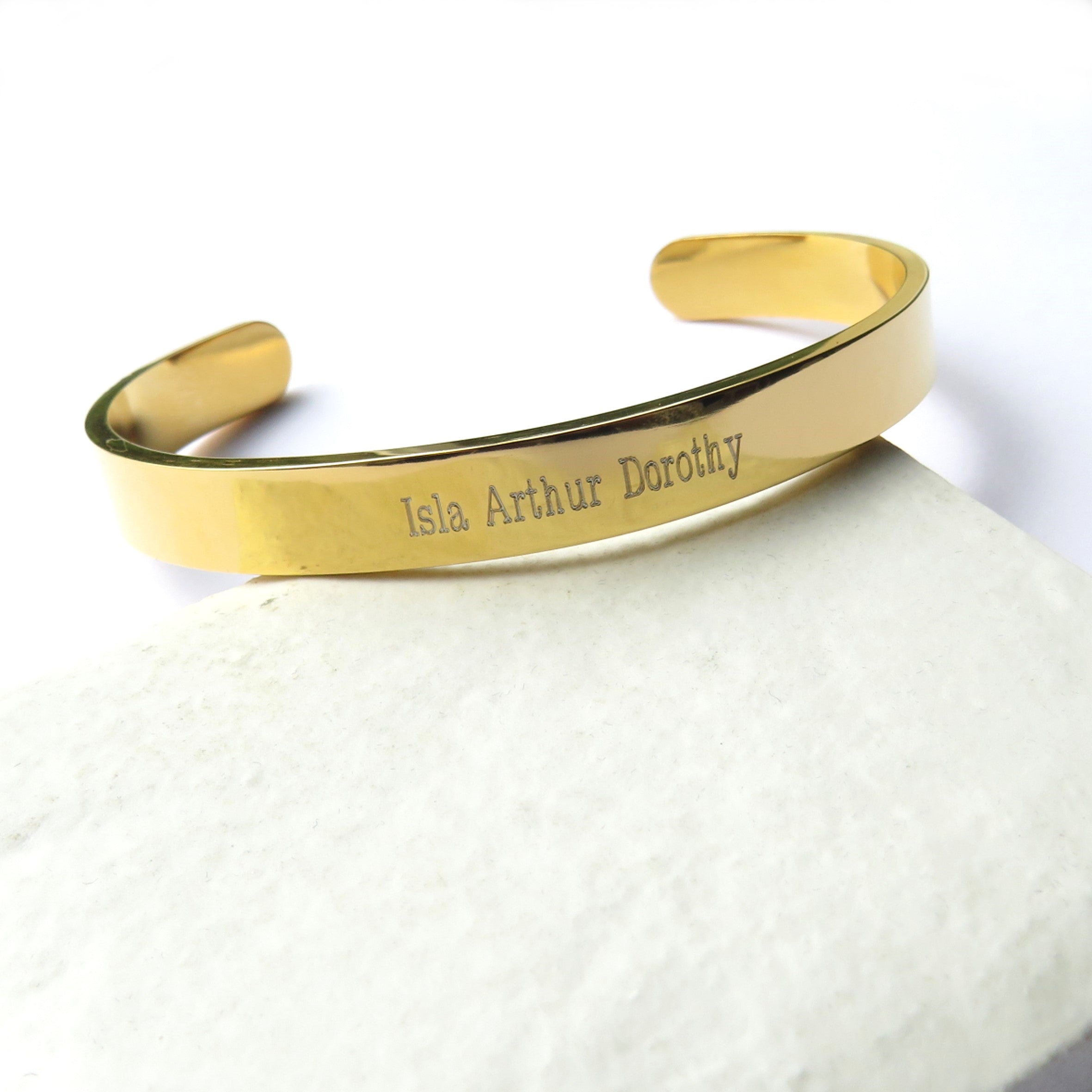 Personalised Gold Bangle