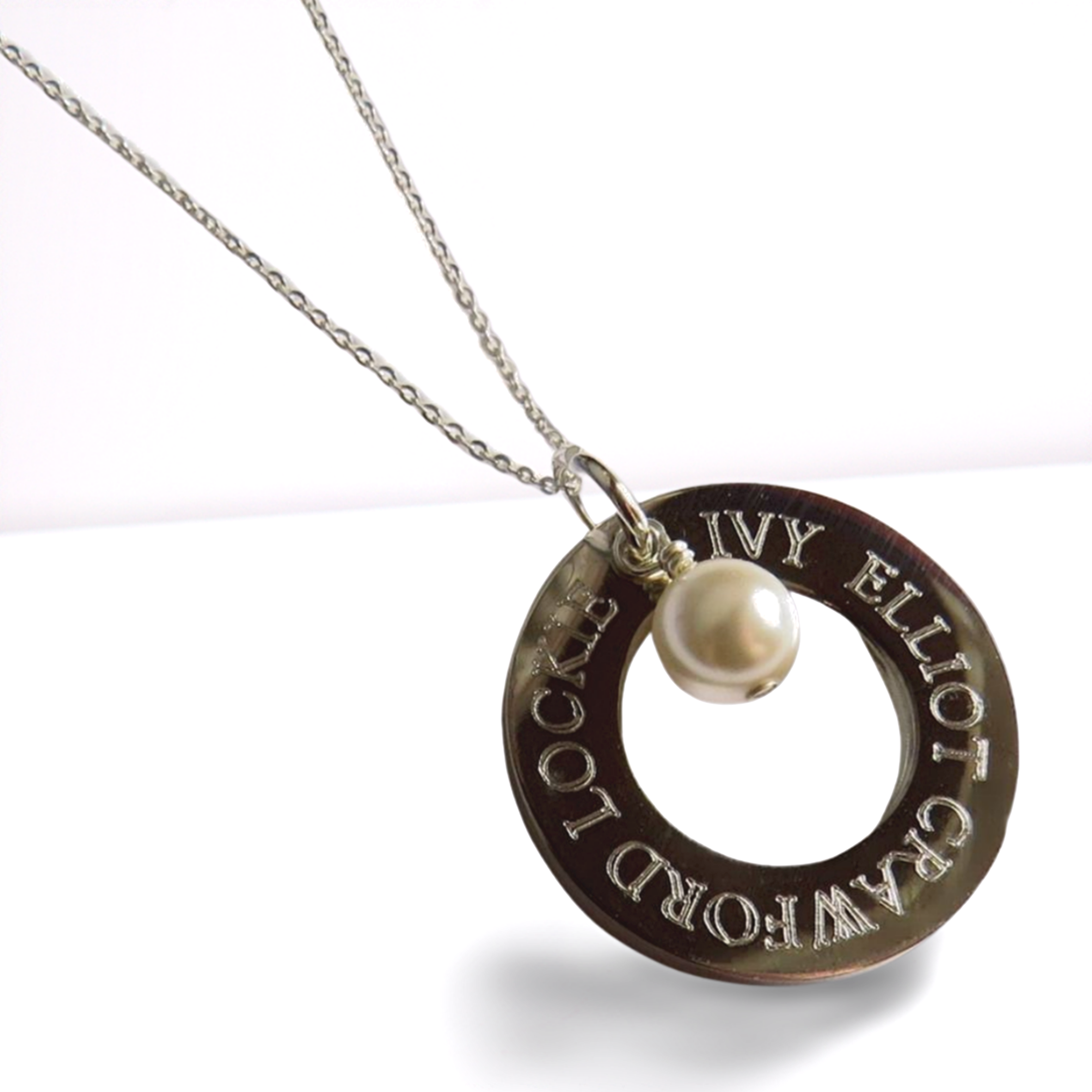 Personalised Infinity Necklace & Pearl