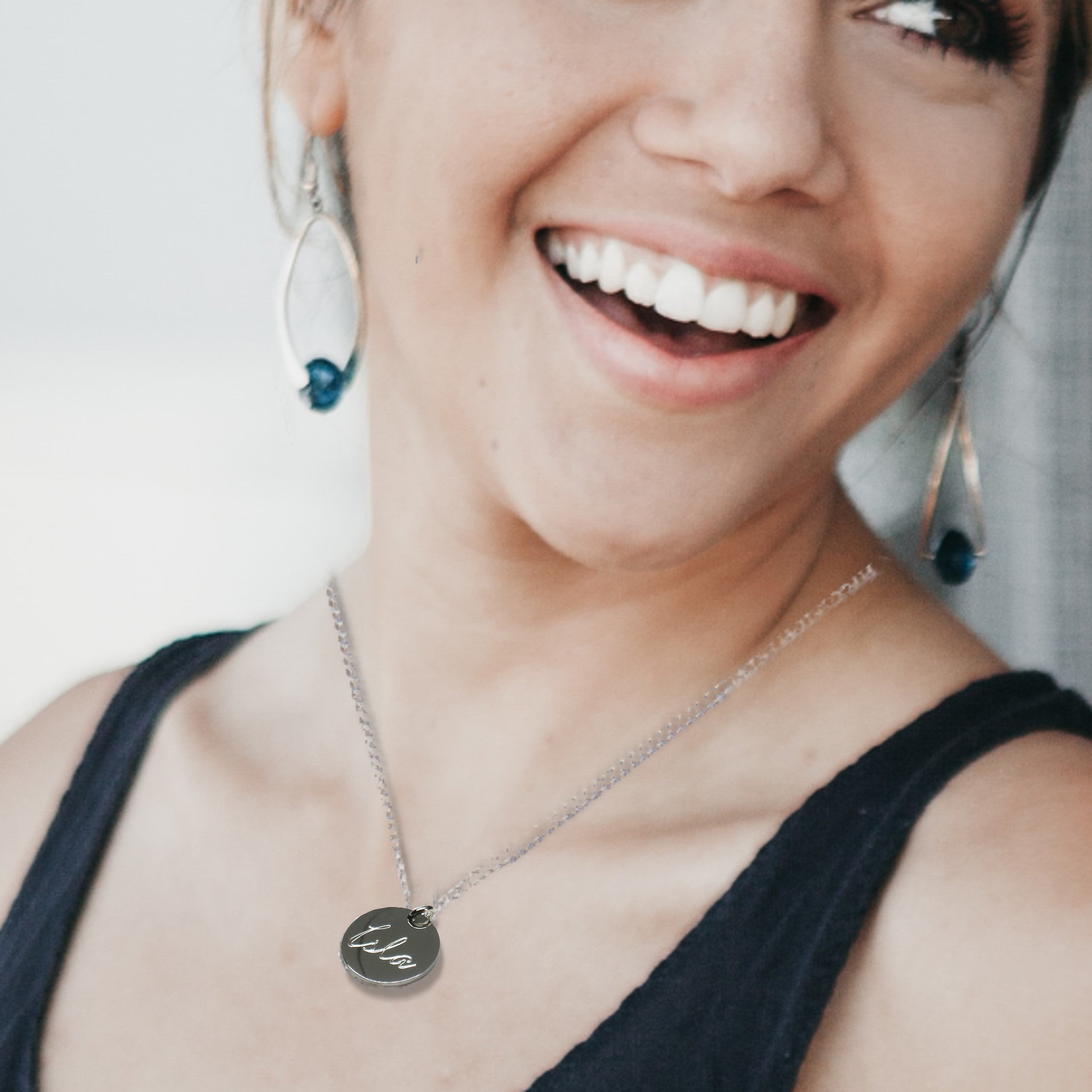 Personalised Script Engraved Name Necklace