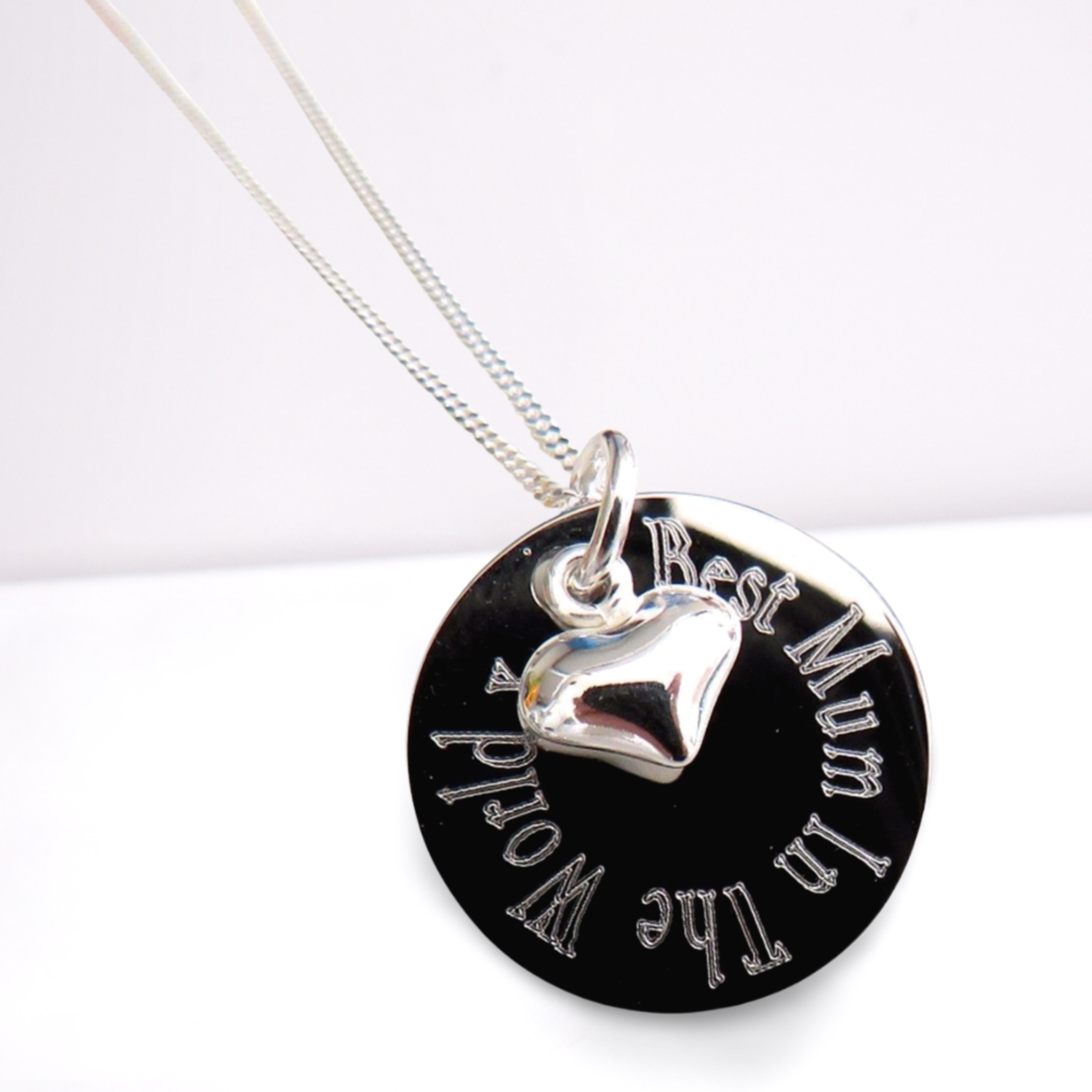 Best Mum In The World Heart Charm Necklace