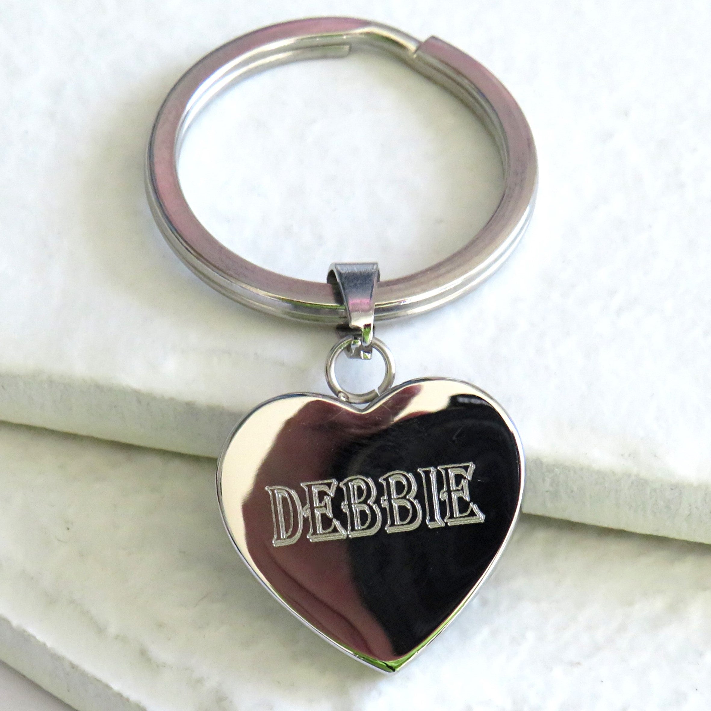 Algerian Heart Keyring with Name