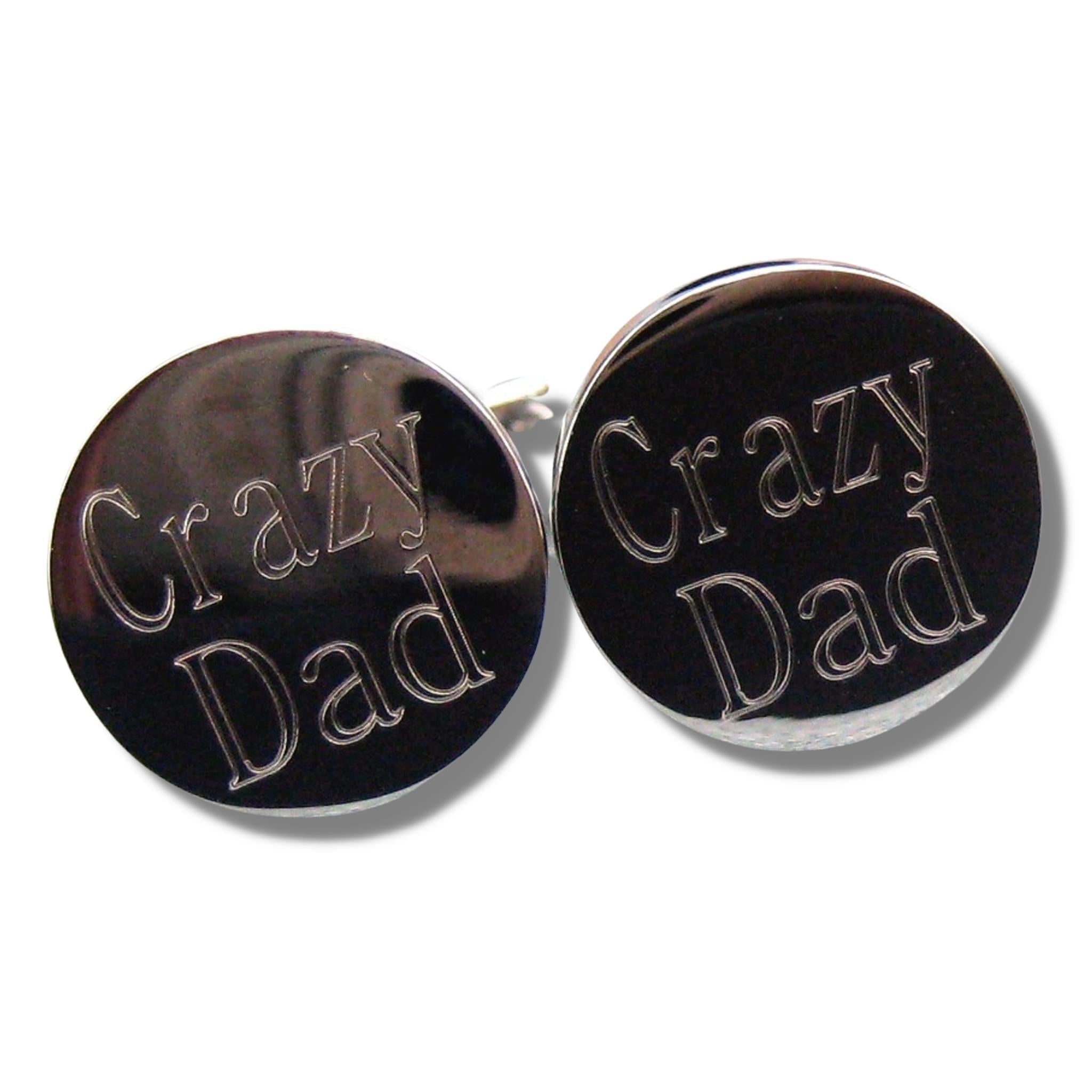 Personalised Batang Round Cufflinks - Message