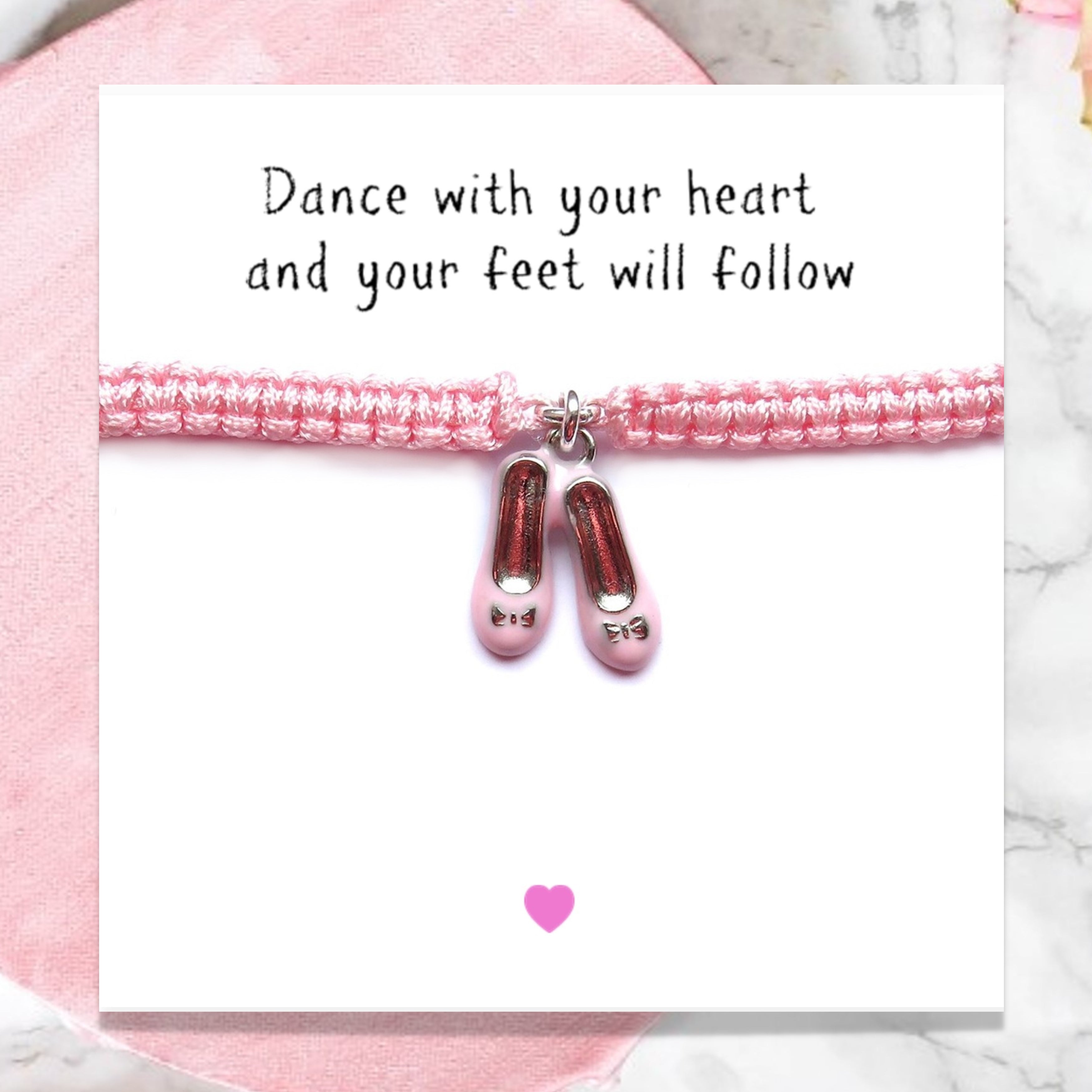 Ballet Shoes Friendship Bracelet & Gift Card