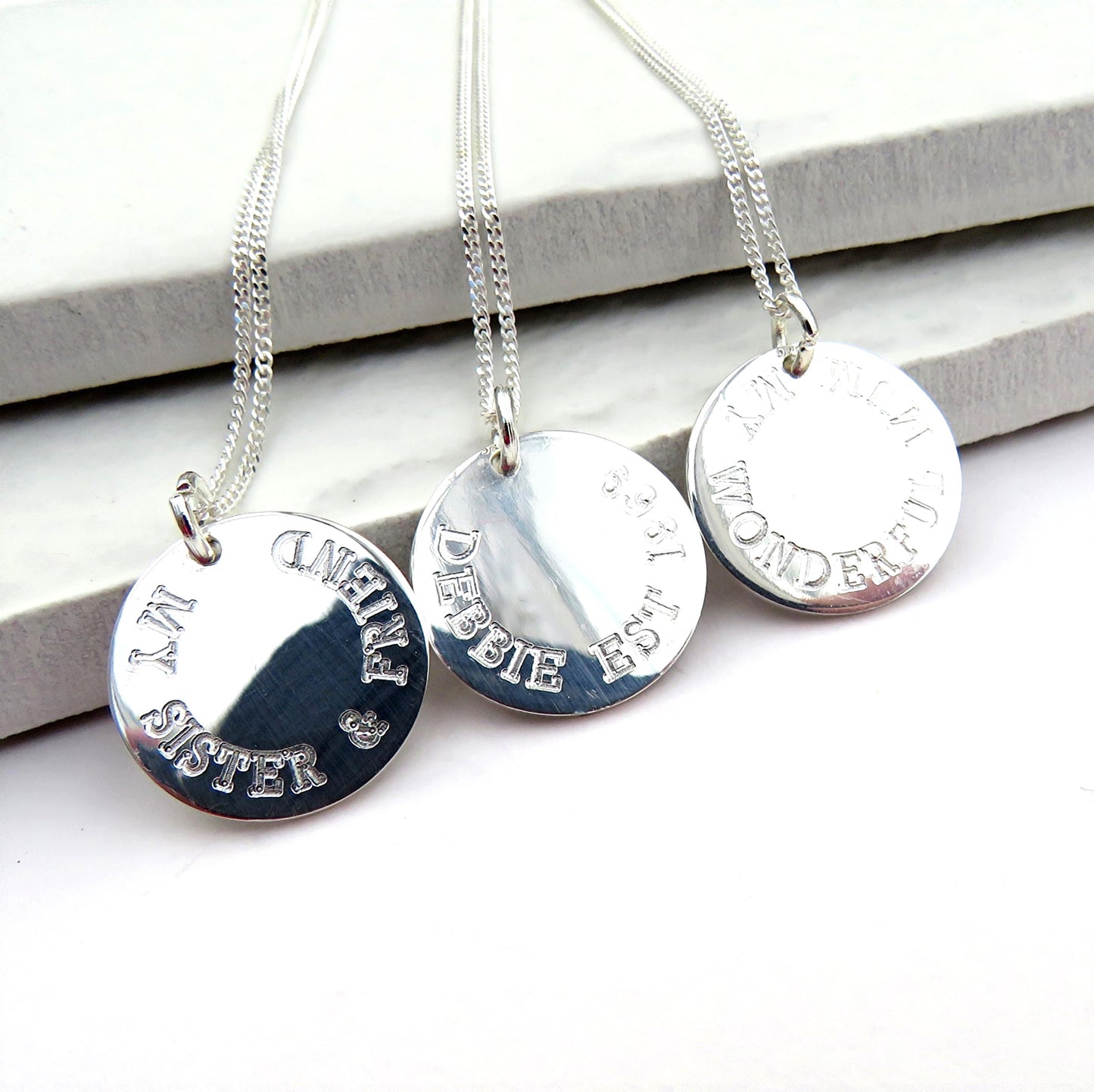 Personalised Round Charm Necklace