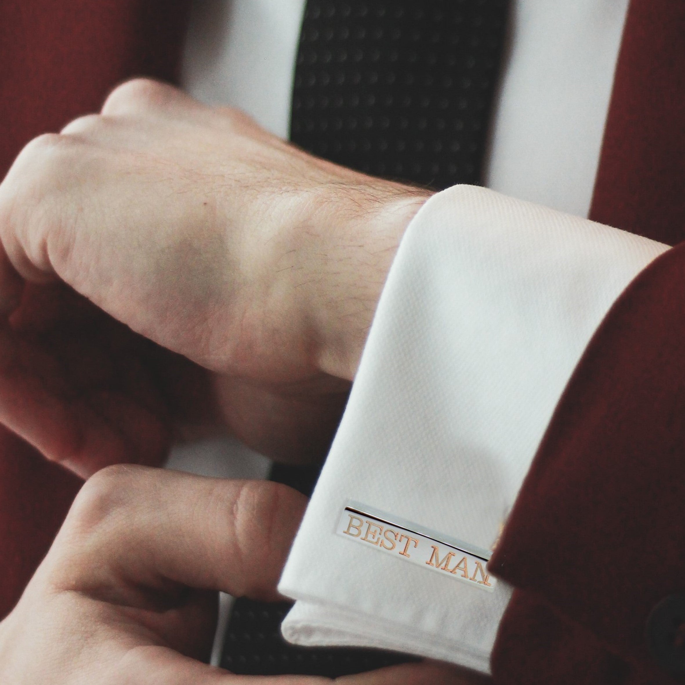 Personalised Clarendon Bar Cufflinks - Wedding