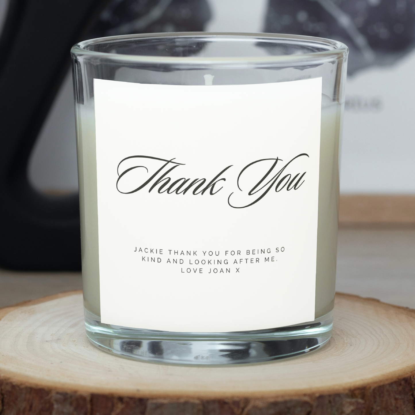 Personalised Thank You Candle