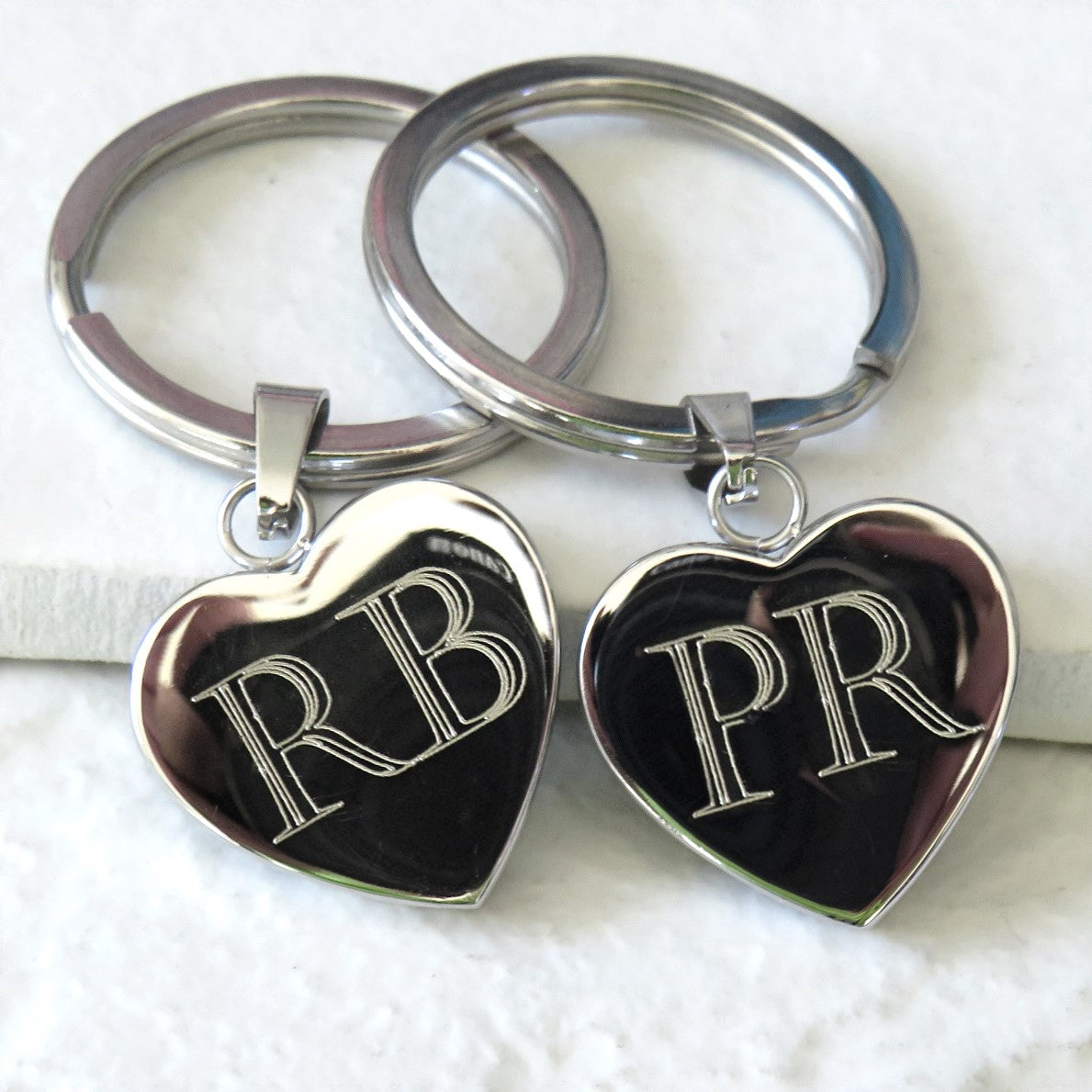Castellar Heart Keyring with Initials
