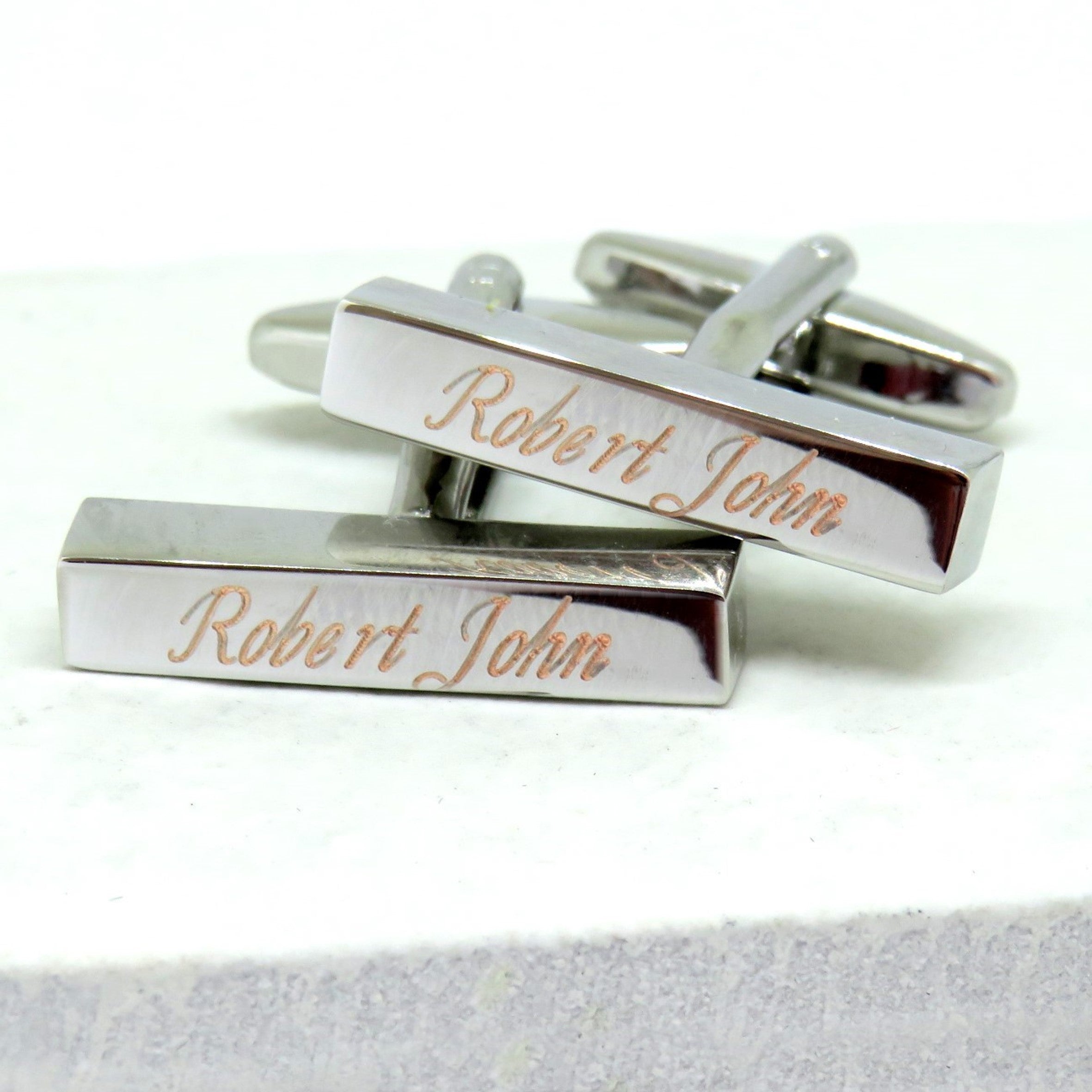 Personalised Deco Bar Cufflinks