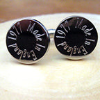 Personalised Edge Round Cufflinks - Birthday